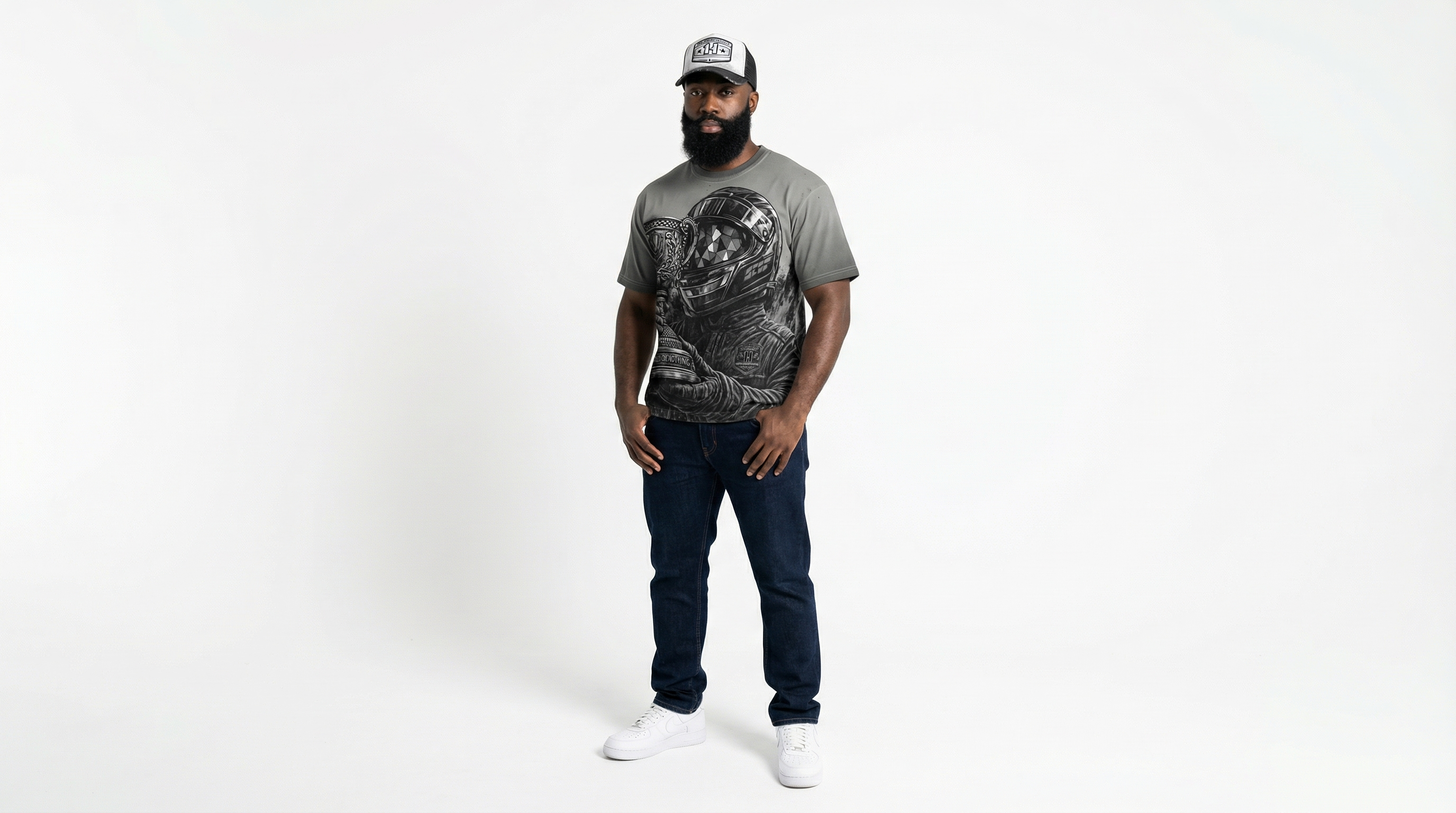 1 HUNDRED Relentless Trophy Tee and 1H Star Cap - Premium Streetwear Collection